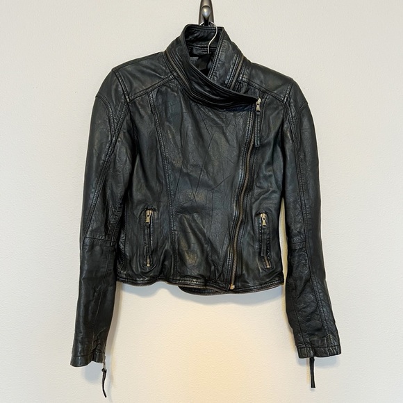 Oakwood The Leather Brand Genuine Leather Moto Jacket from Paris - Like New!🖤💀🤘🏼